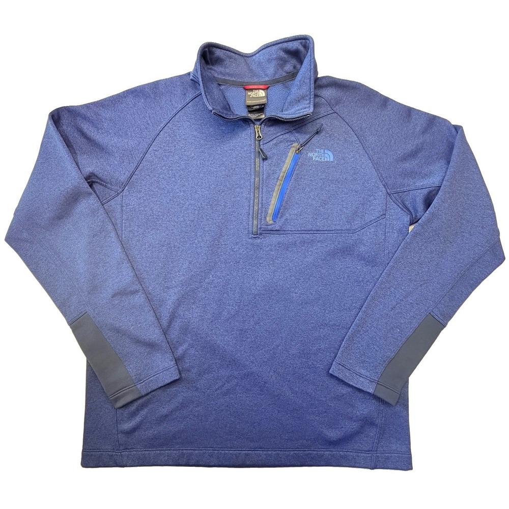 The North Face Canyonlands 1/2 Zip Fleece Pullover Mens L Cosmic Blue A7L7